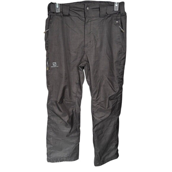 Salomon Snow Board Snow Pants Black Size Large Adjustable Waist Liner - Picture 1 of 5